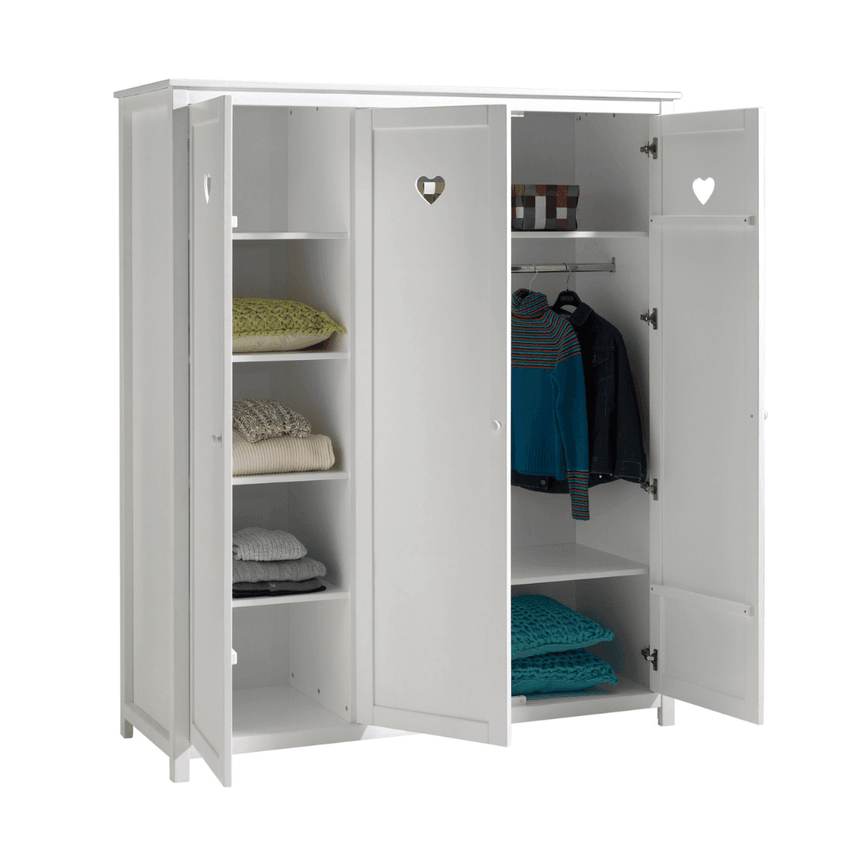 Amori 3-door wooden children's wardrobe