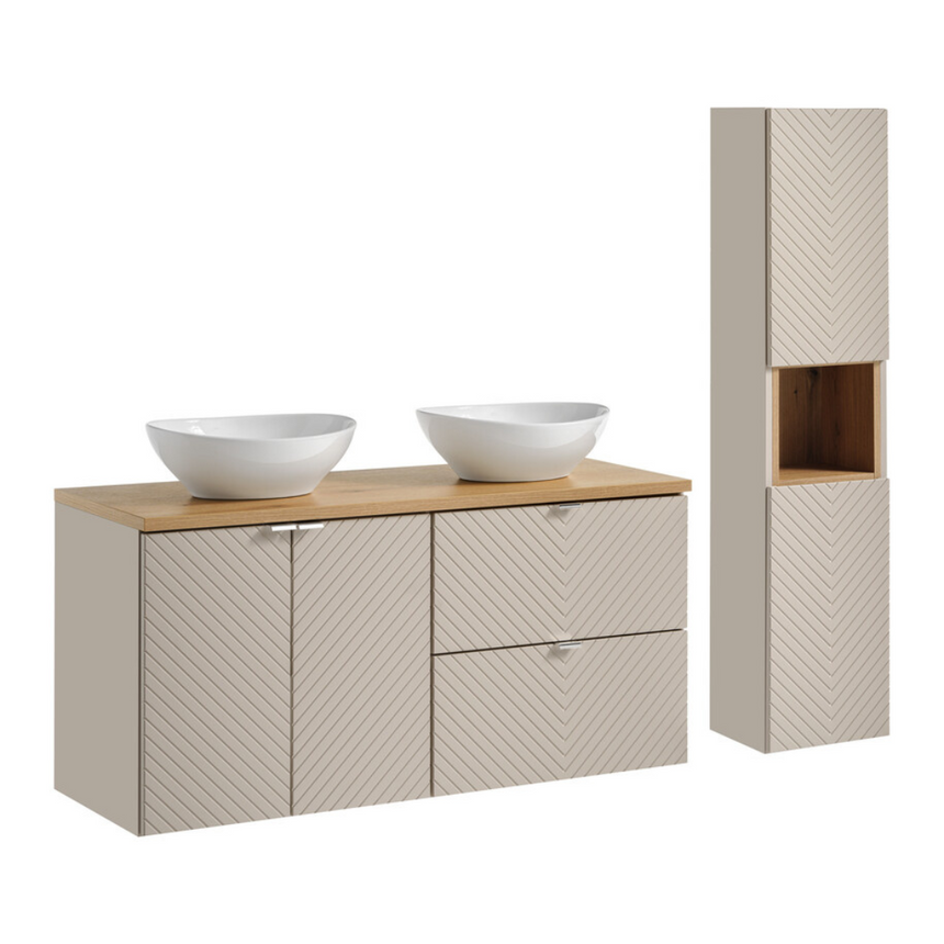 Viva 120 fürdőszoba szekrény és dupla mosdó szett