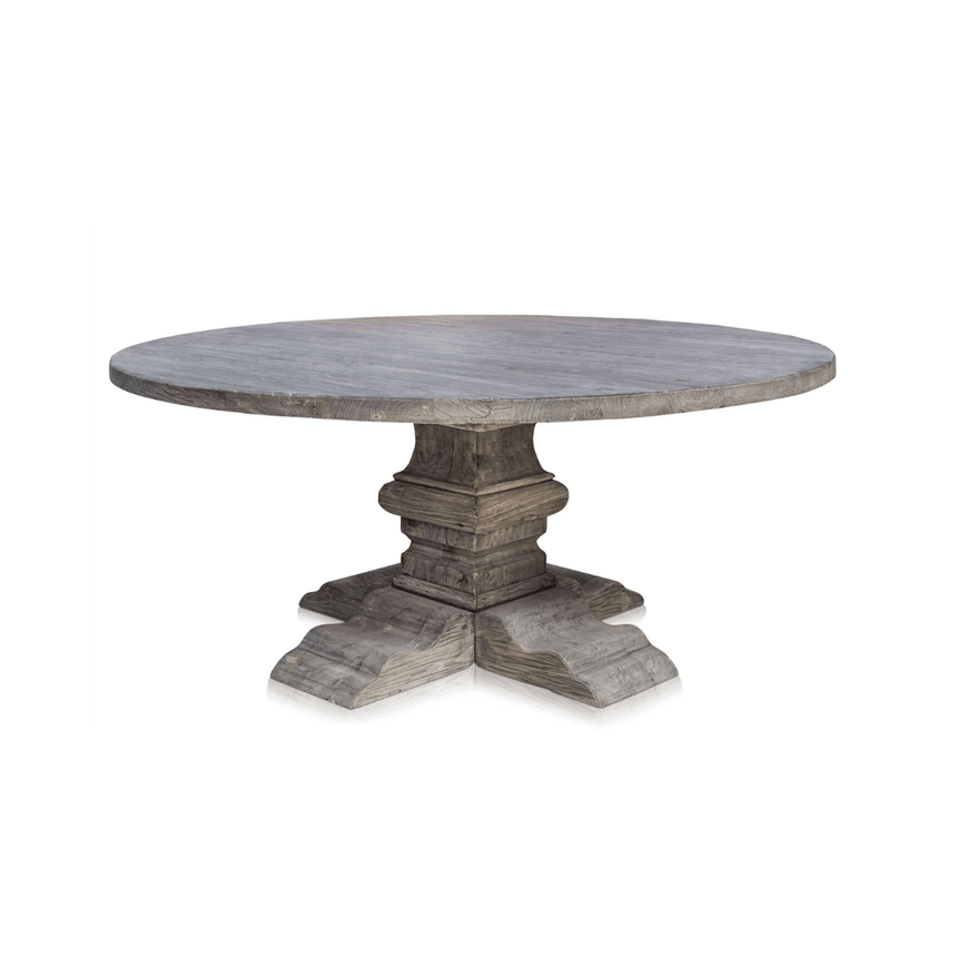 Column wooden dining table Ø180