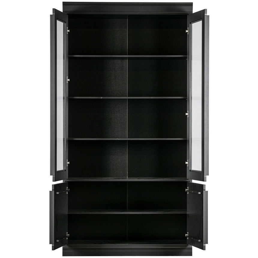 Organize üvegajtós vitrin 44cm fenyő matt fekete