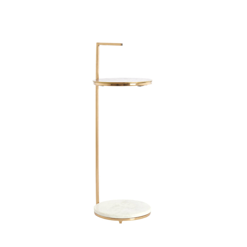 Leda – Klasszikus eleganciájú márvány és antik bronz lerakóasztal