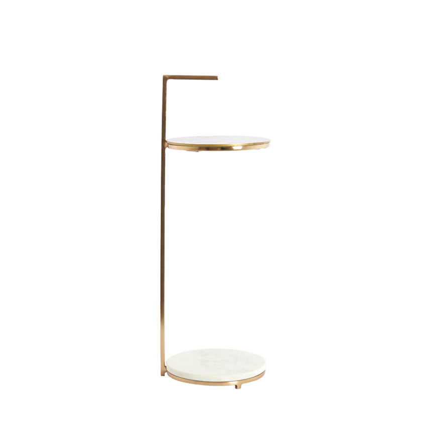 Leda – Klasszikus eleganciájú márvány és antik bronz lerakóasztal