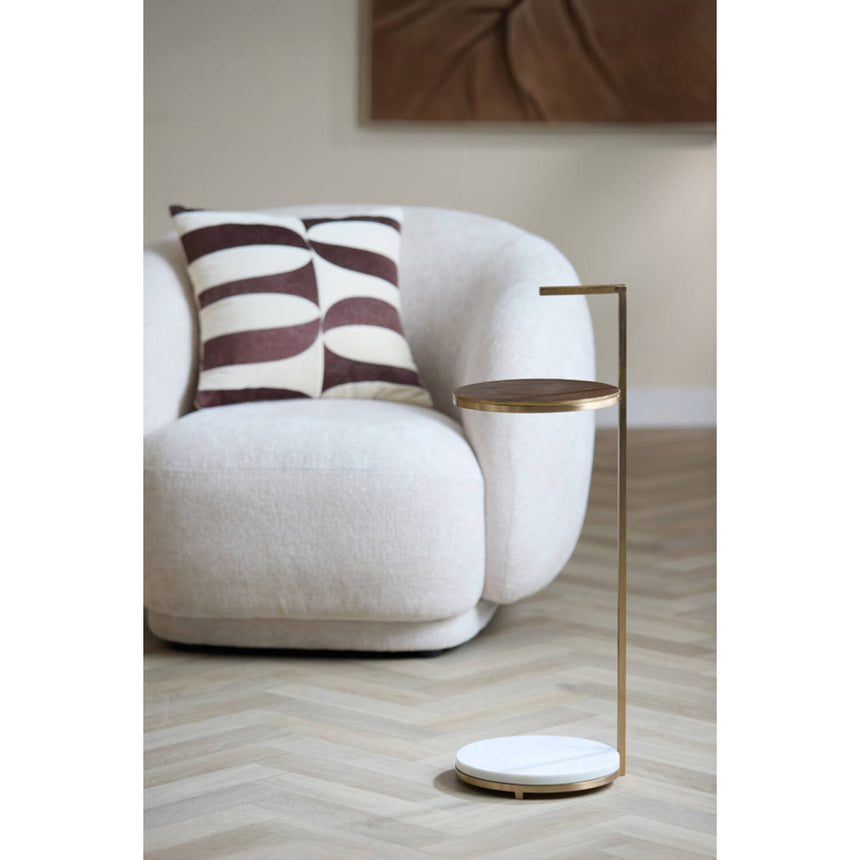 Leda – Klasszikus eleganciájú márvány és antik bronz lerakóasztal