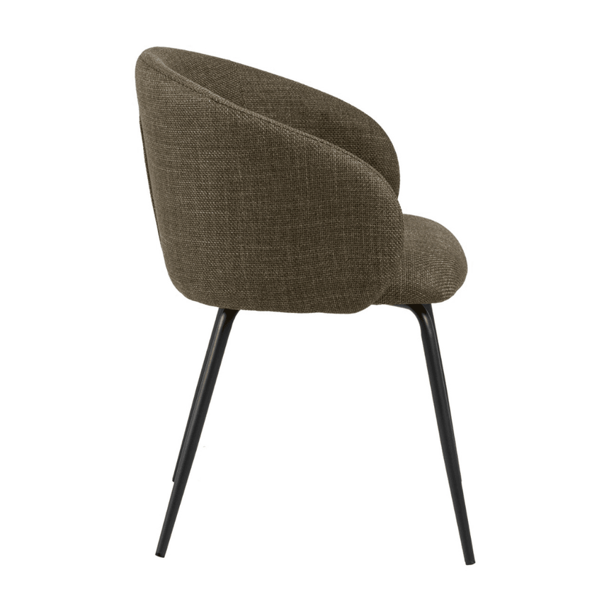 Eleanor fabric chair with black legs