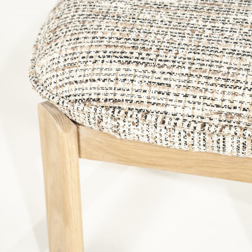 Luka fabric dining bench