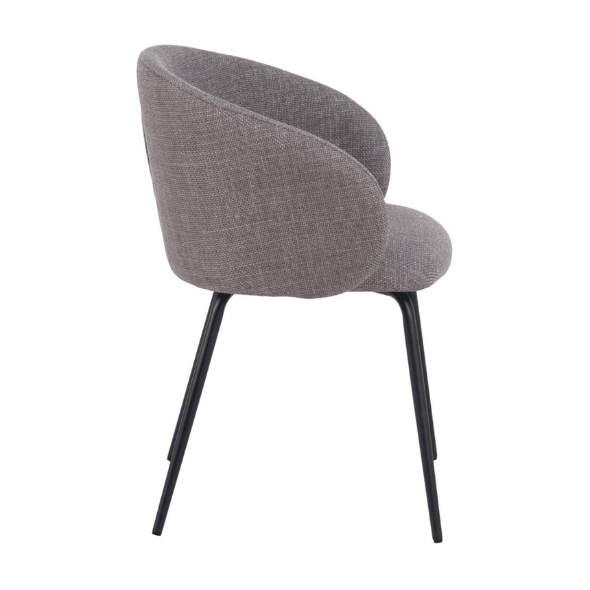 Eleanor fabric chair with black legs