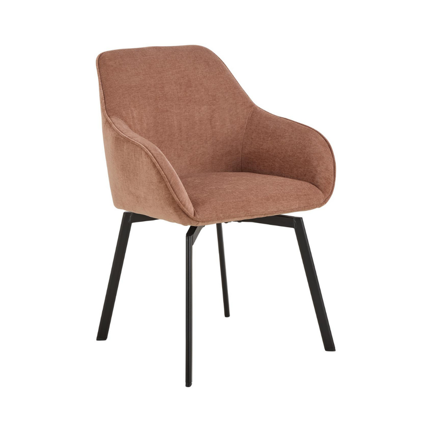 Clara chenille swivel chair