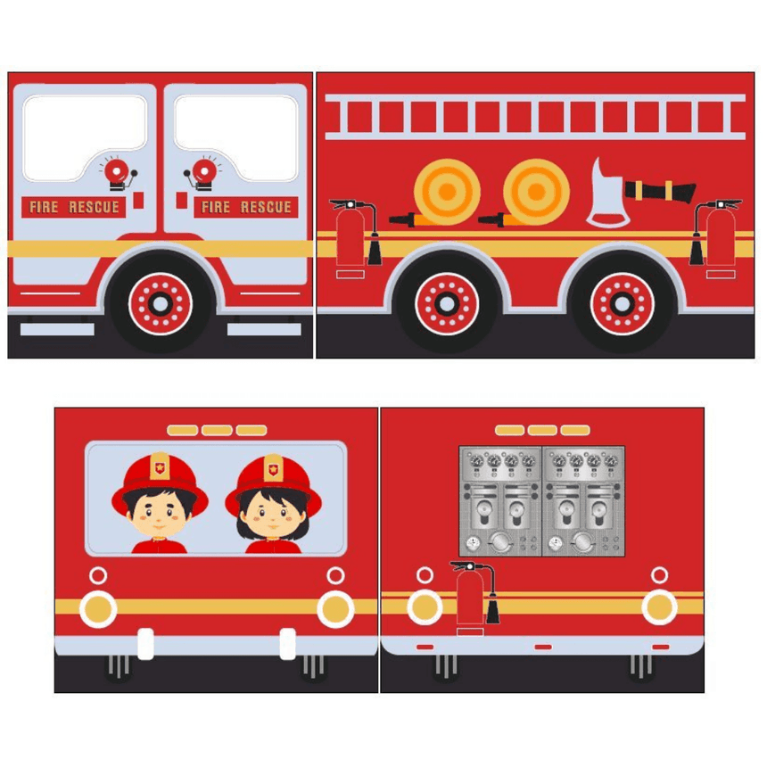Fire Truck cot fabric