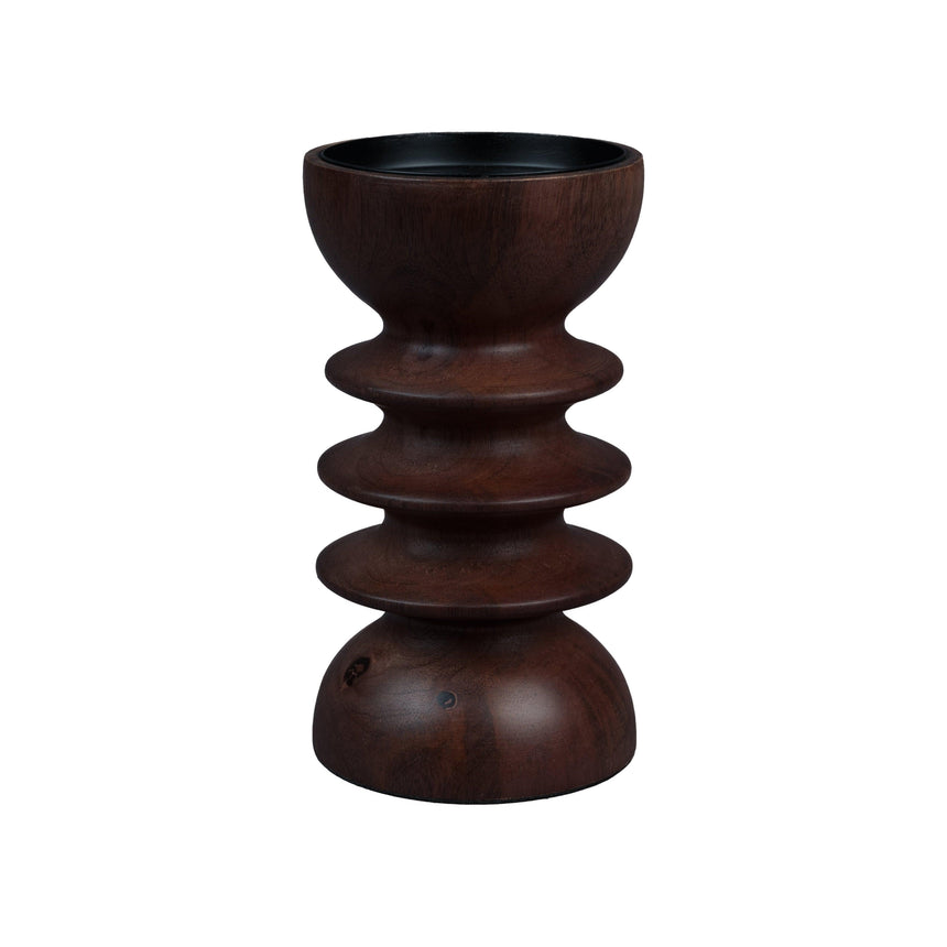 Nola wooden candle holder large