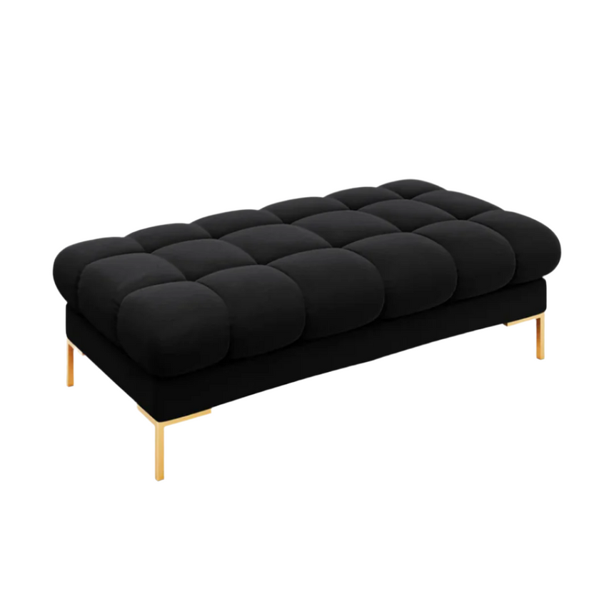 Mamaia velvet bench with gold legs