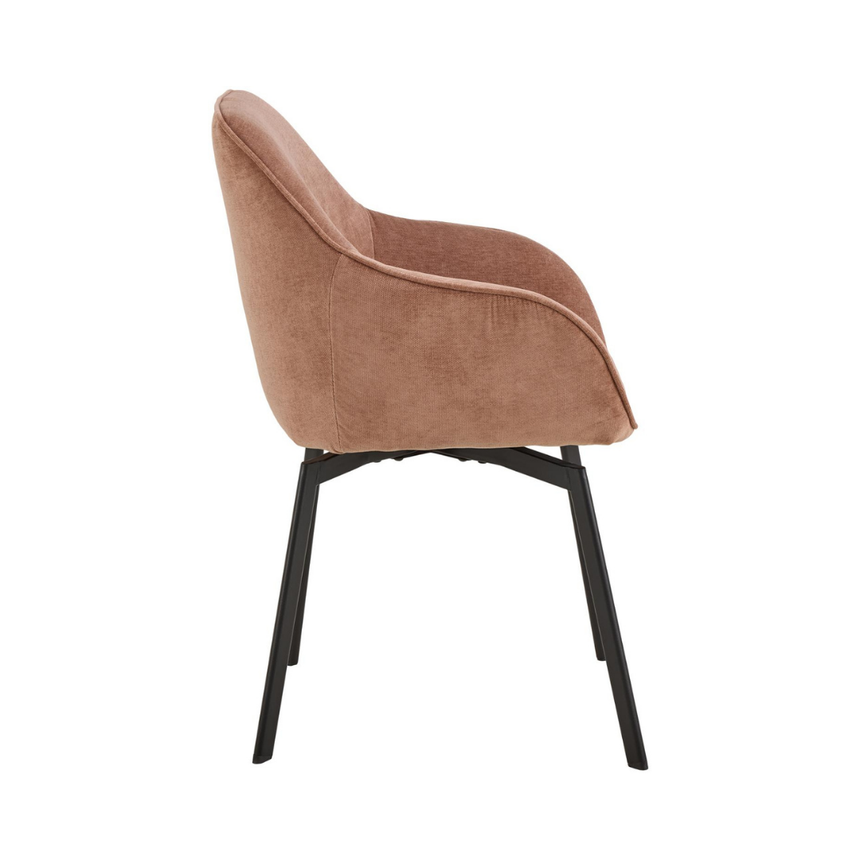 Clara chenille swivel chair