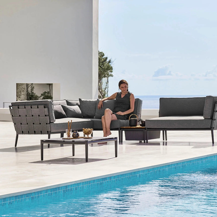 Conic szövet kerti sarokkanapé 280x222