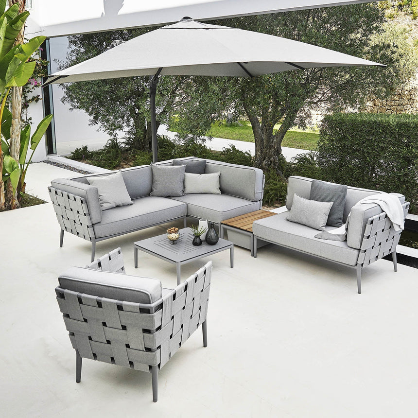 Conic szövet kerti sarokkanapé 332x222