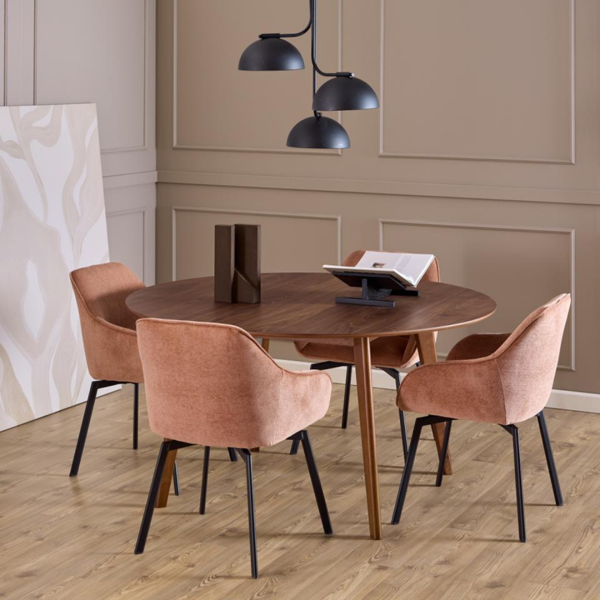 Clara chenille swivel chair