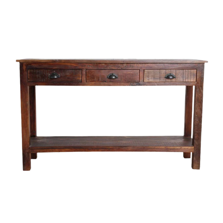 Factory wooden console table with drawers
