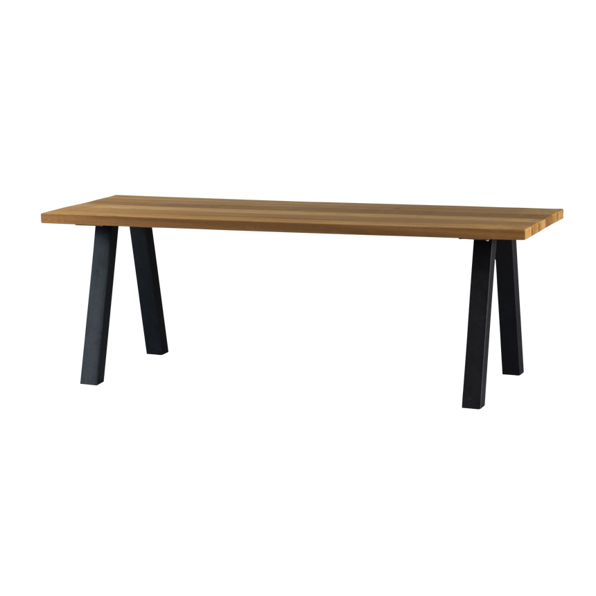 Tablo kerti asztal – Természetes ayous fa és modern A-láb