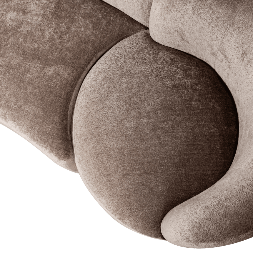 Combi popular szövet kanapé fotellel és puffal - Dutch Home