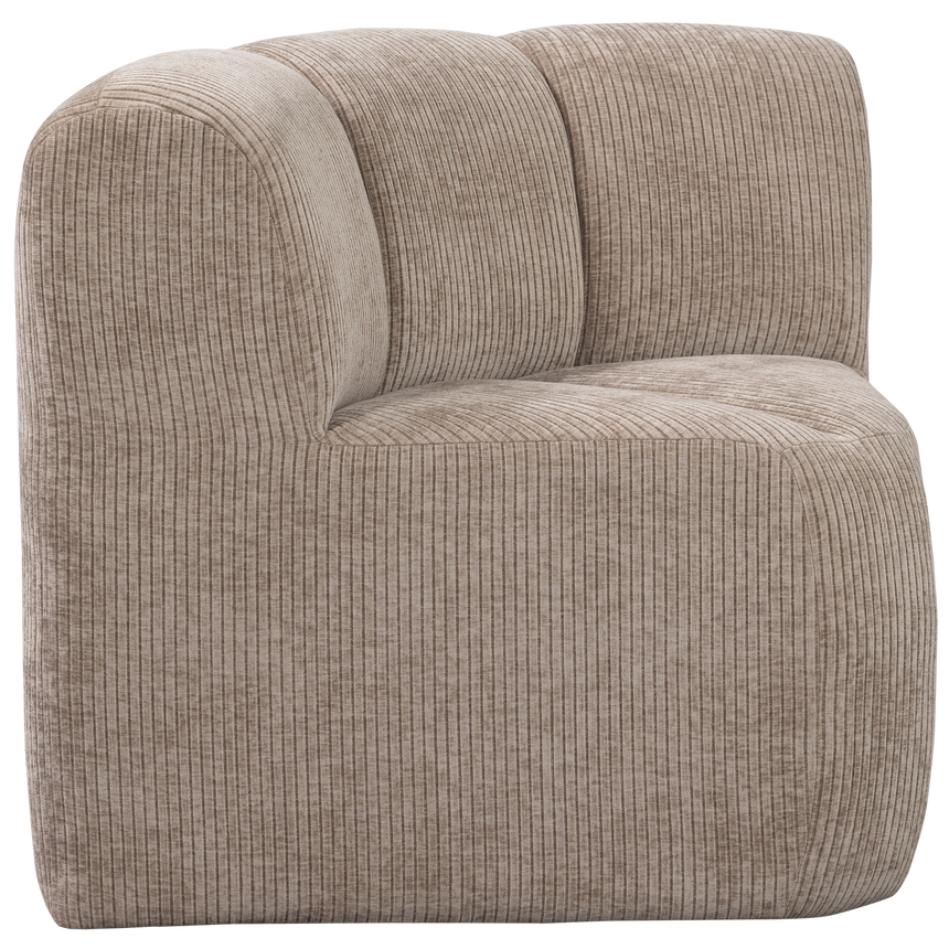 Mojo sarok étkezőpad háttámlával – Luxus bordázott szövetkárpittal