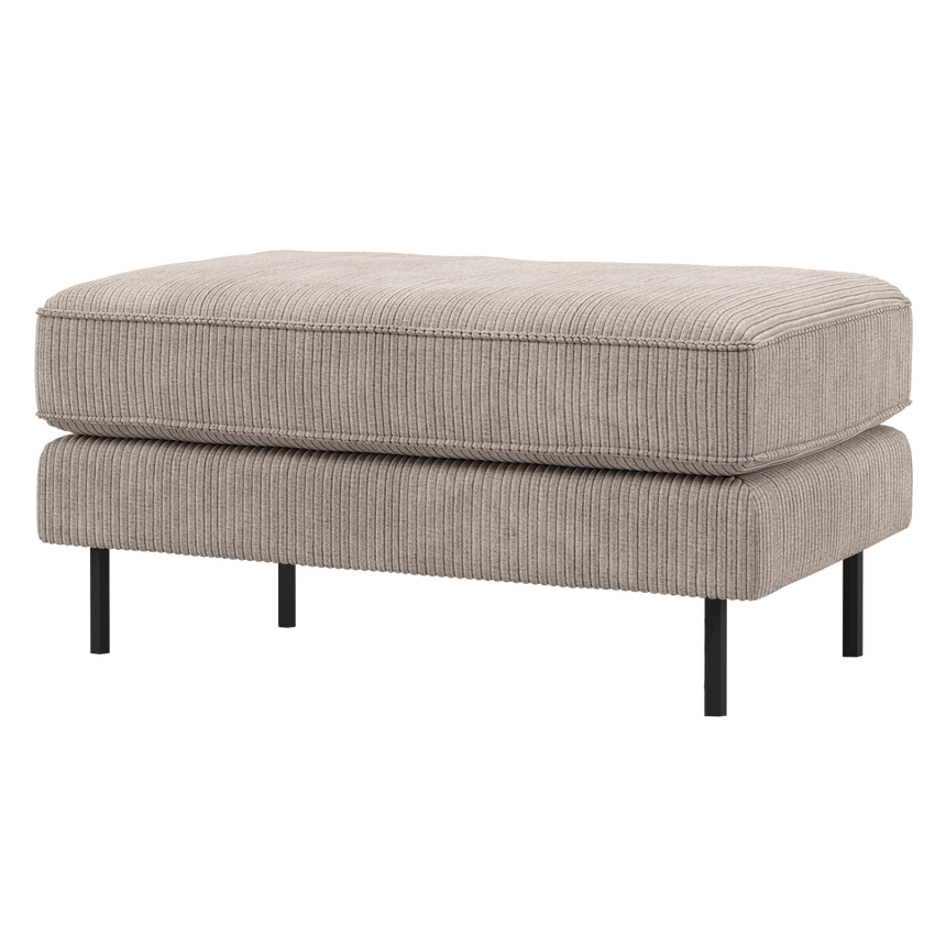 Rodeo lábakon álló hocker – Luxus bordázott szövetkárpittal