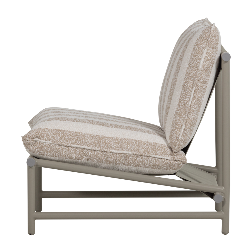 Elvo kerti lounge fotel – Minimalista alumínium vázzal