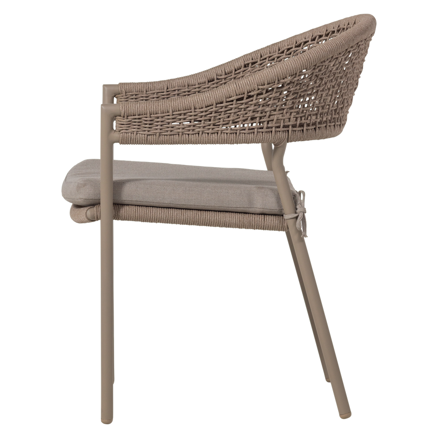 Rilo kerti szék – Alumínium vázzal és poliészter kötélfonattal