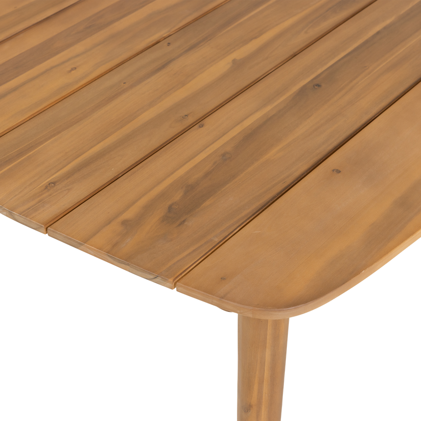 Kris kerti asztal – Időtlen minimalizmus, FSC akácfából