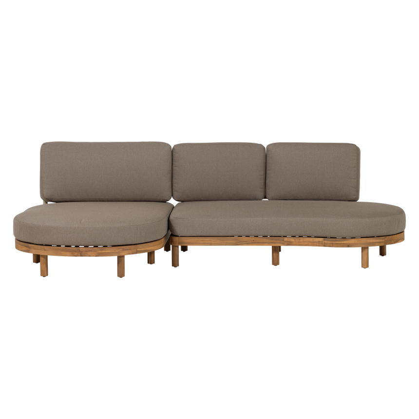 Zinto kerti sarokgarnitúra – Bal oldali kivitel, FSC akácfából