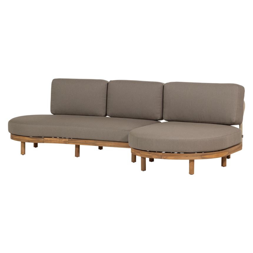 Zinto kerti sarokgarnitúra – Jobb oldali kivitel, FSC akácfából