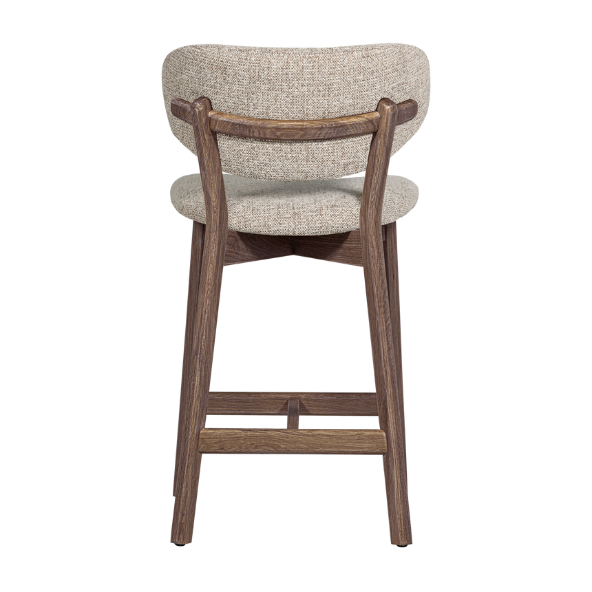 Udar bárszék – Barna kárpitozás, tölgyfa vázzal