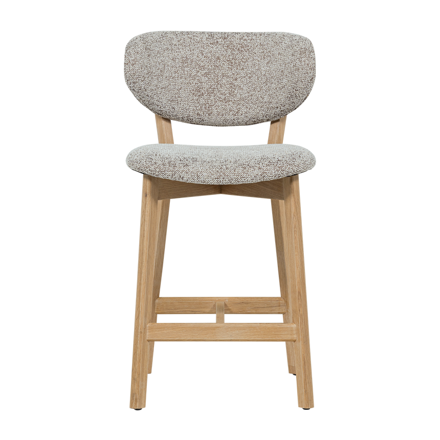 Udar bárszék – Barna kárpitozás, tölgyfa vázzal