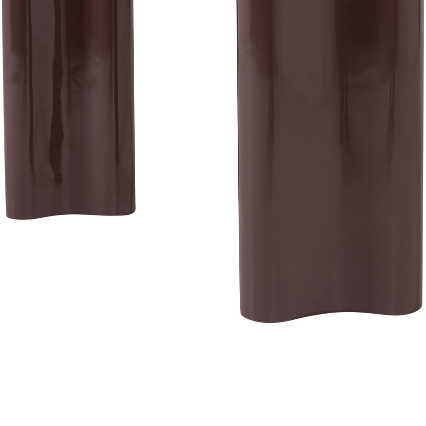 Evara konzolasztal – Magasfényű sötétbarna fa