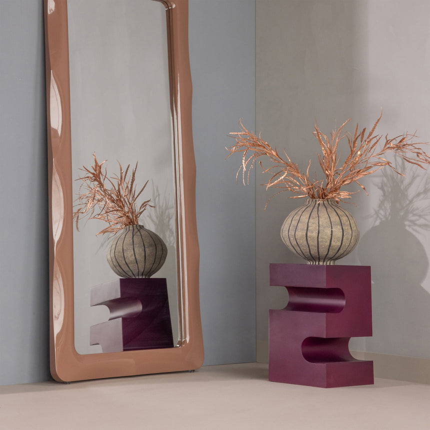 Norea állótükör – Magasfényű antik rózsaszín kerettel