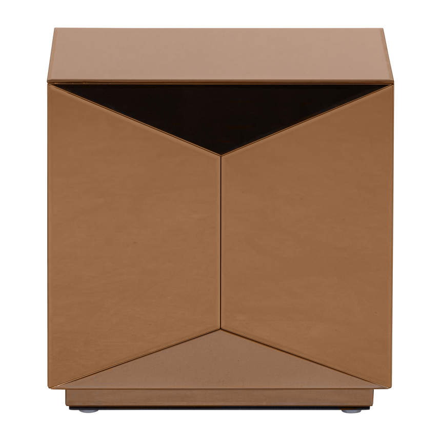 Glintz lerakóasztal – Geometrikus design, tükörüveg felülettel