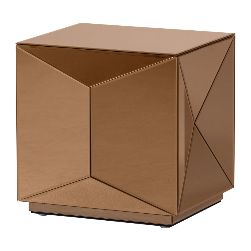 Glintz lerakóasztal – Geometrikus design, tükörüveg felülettel