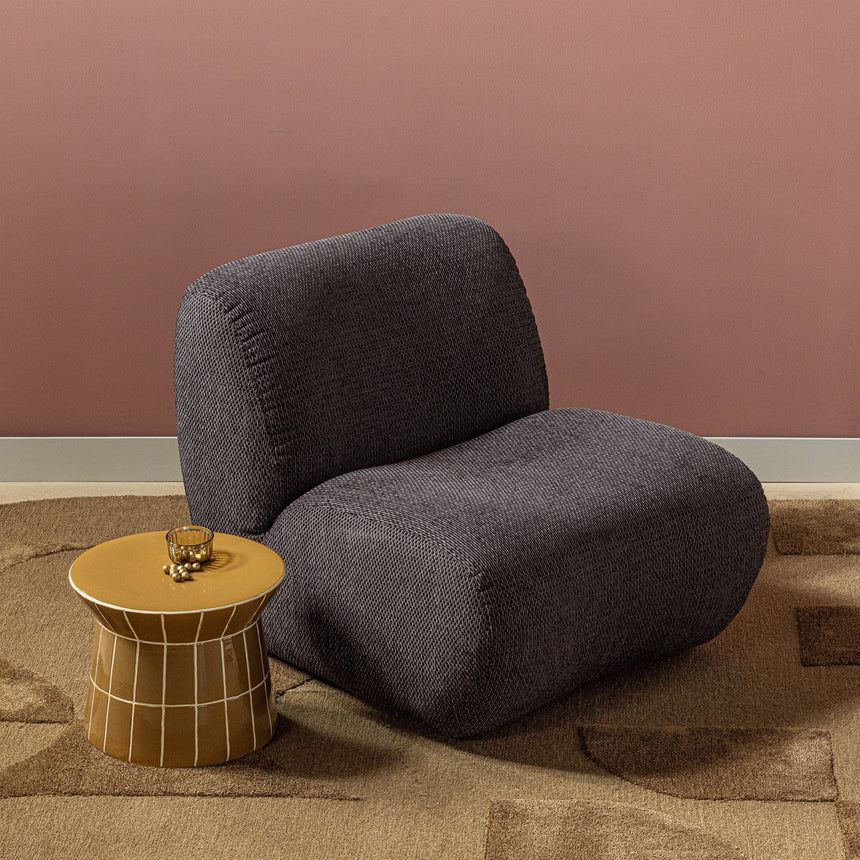 Plu dekoratív lerakóasztal – Karakteres design, fényes kerámiából