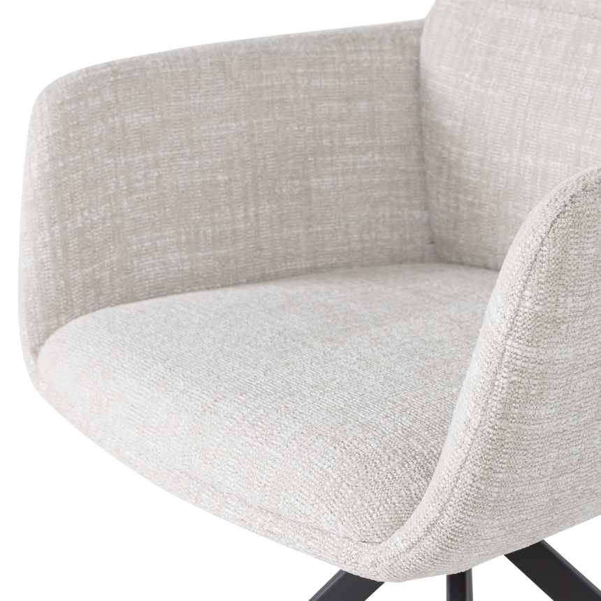 Grant karfás étkezőszék – Sand melange szövet