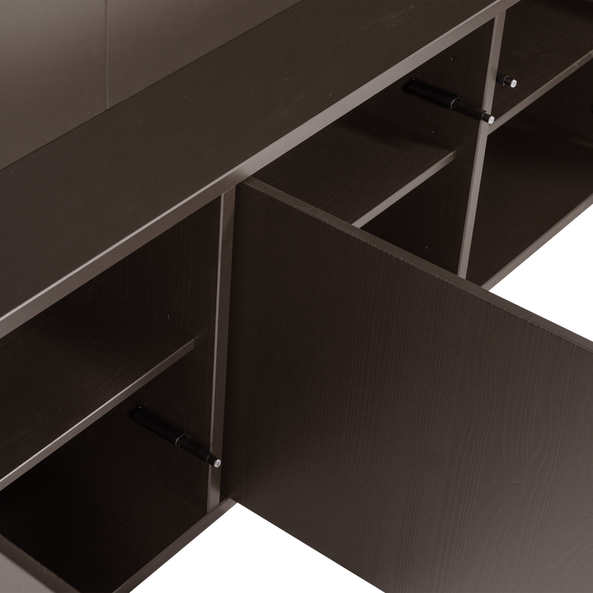 Meggy TV-tároló szekrény – Csiszolt fenyőfa, 160 cm