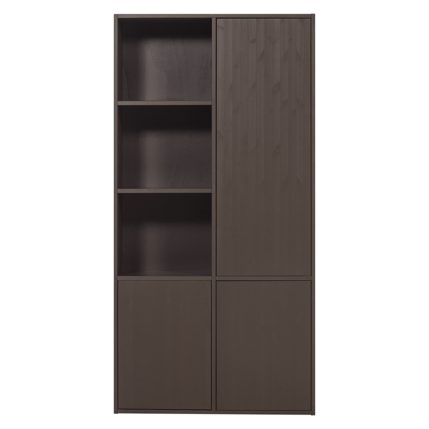 Meggy tárolószekrény (jobbos) – Csiszolt fenyőfa, 108 cm