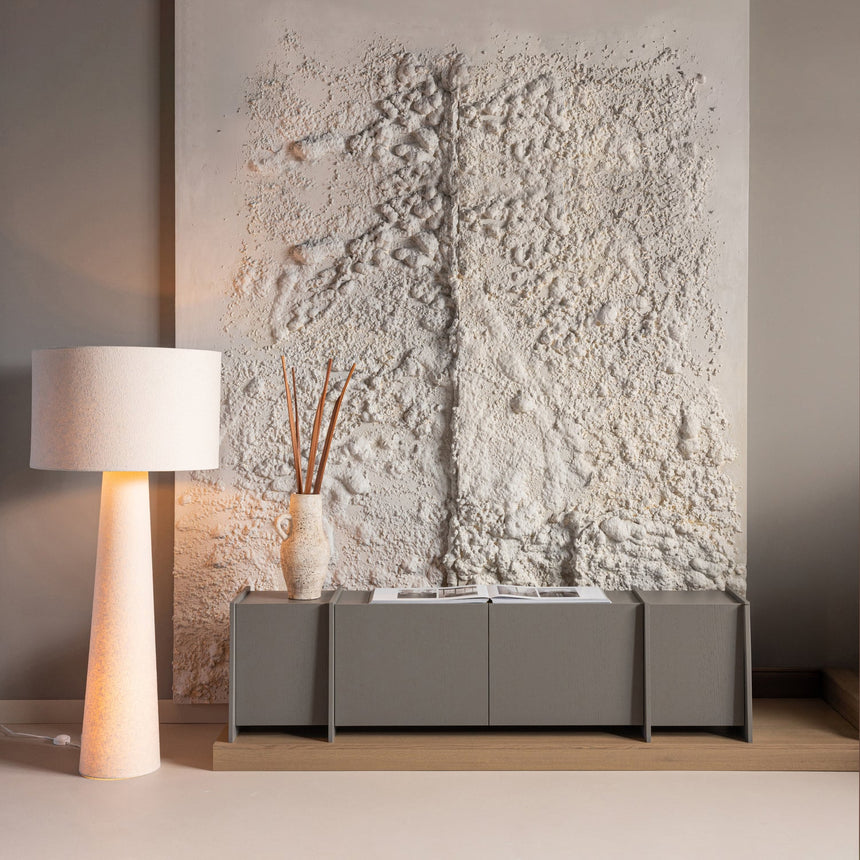 Loft állólámpa XXL – Bouclé kárpitozással