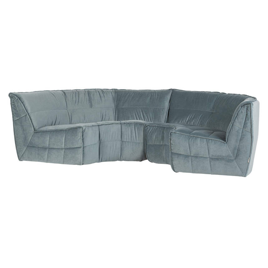 Cluster sarok étkezőpad – Luxus bársony és karakteres design