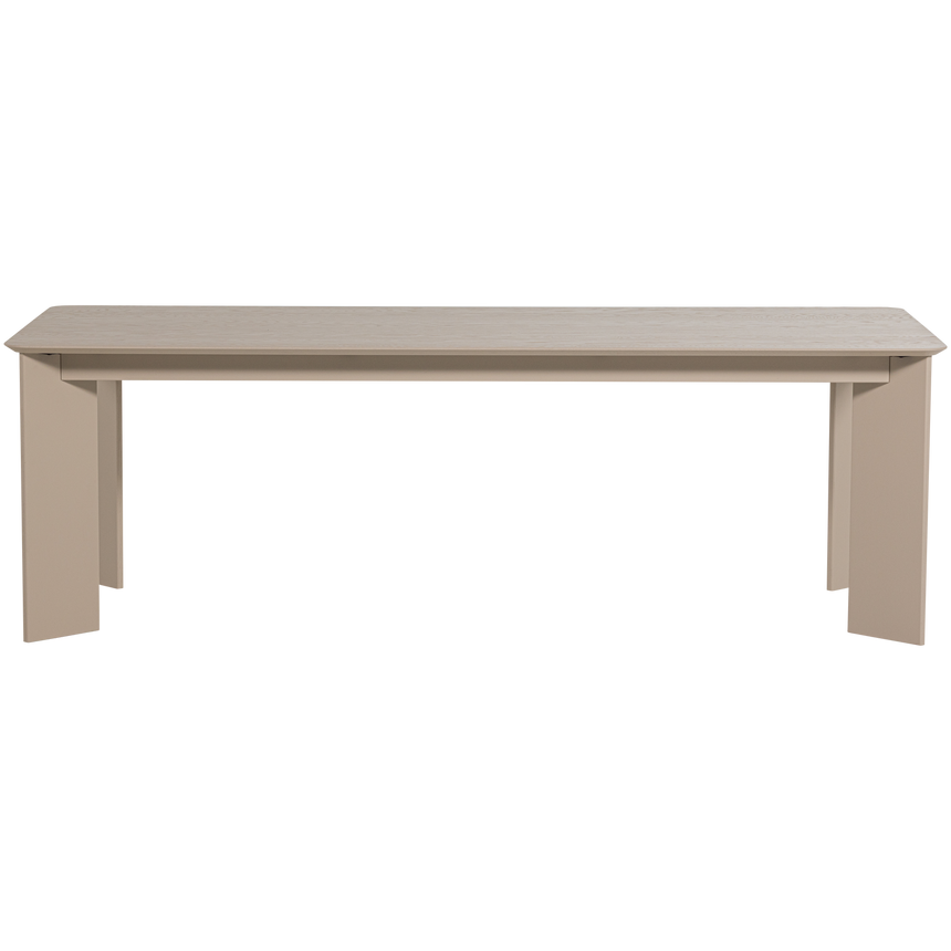 Tablo étkezőasztal – Lekerekített tölgyfa asztallap és modern lábak