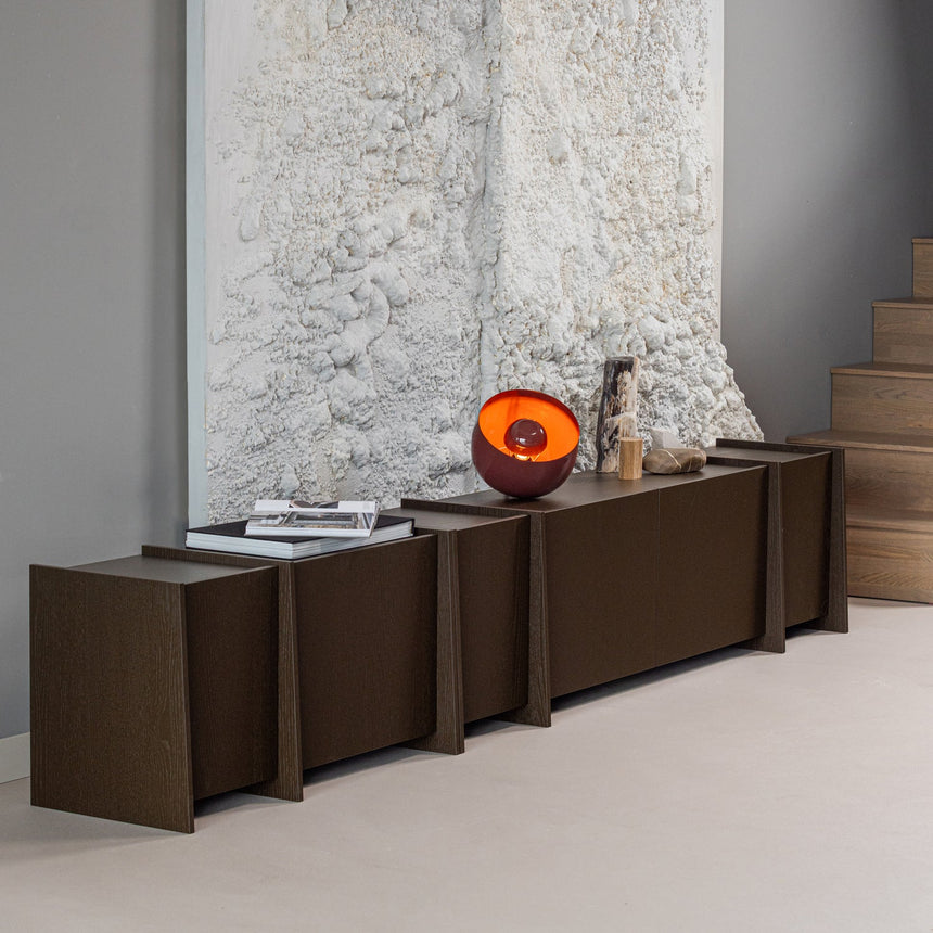 Brock TV-állvány – Kőrisfa furnér, 200 cm