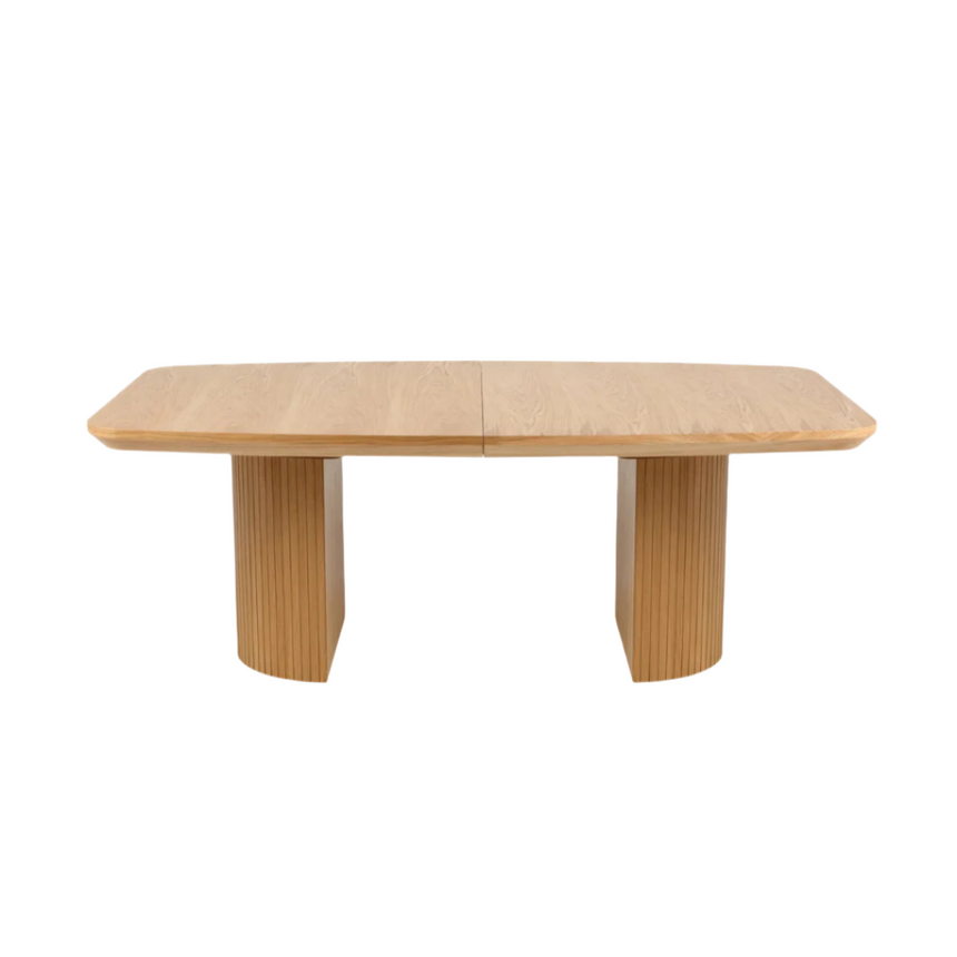Mana extendable wooden dining table with natural legs