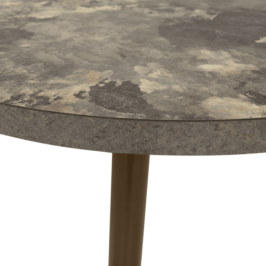Elliot marble effect dining table Ø70