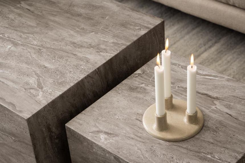 Dice marble effect coffee table set 100x60