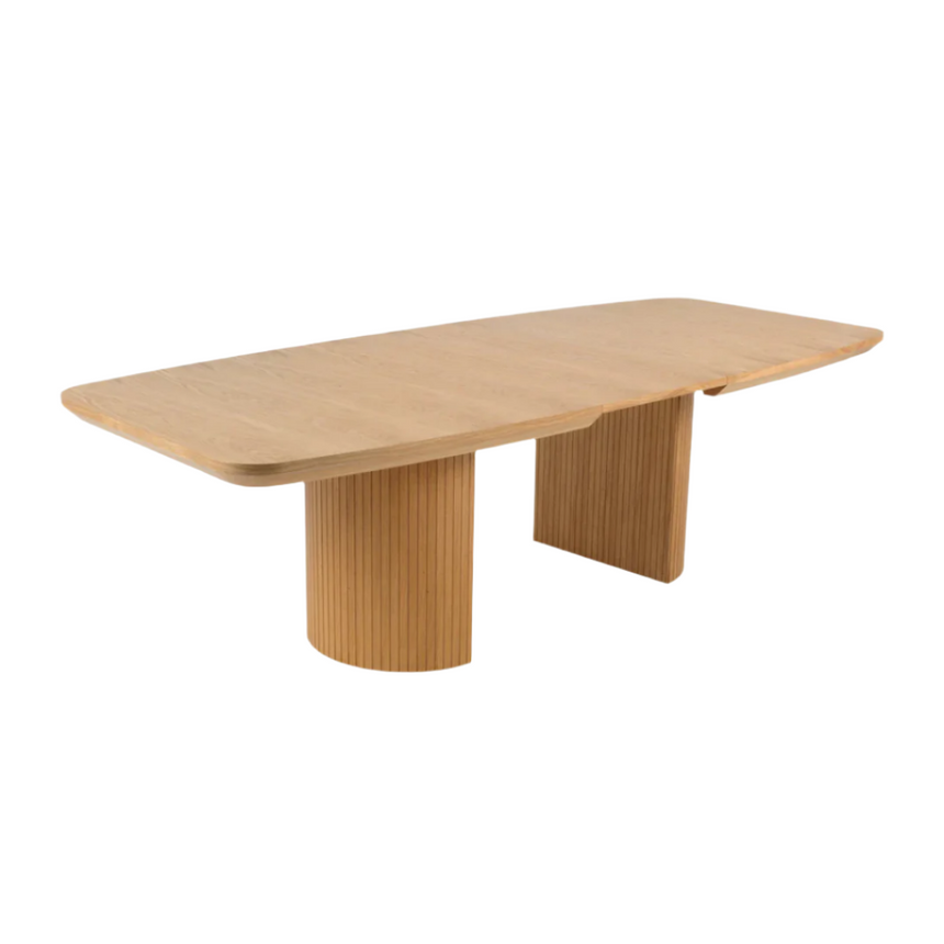 Mana extendable wooden dining table with natural legs