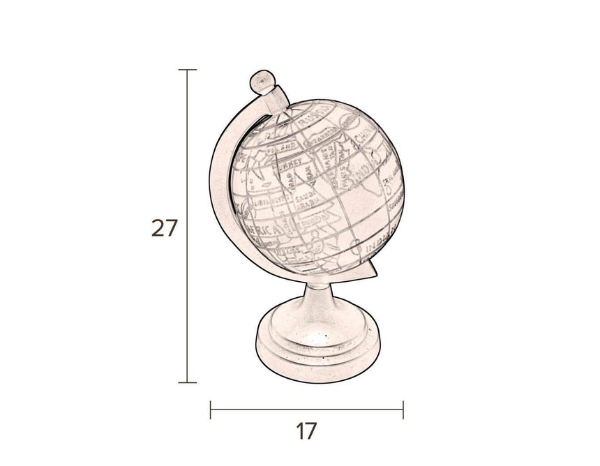 Globe Miles fém dekoráció kicsi-3