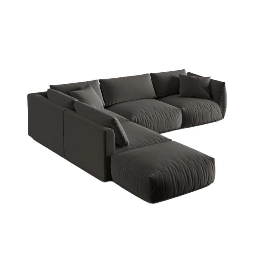 Chris balos bársony sarokkanapé 290