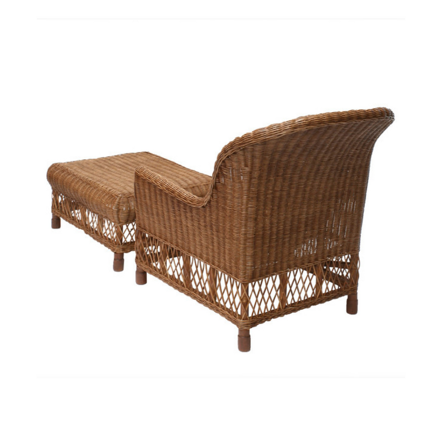 Gower rattan fotel lábtartóval