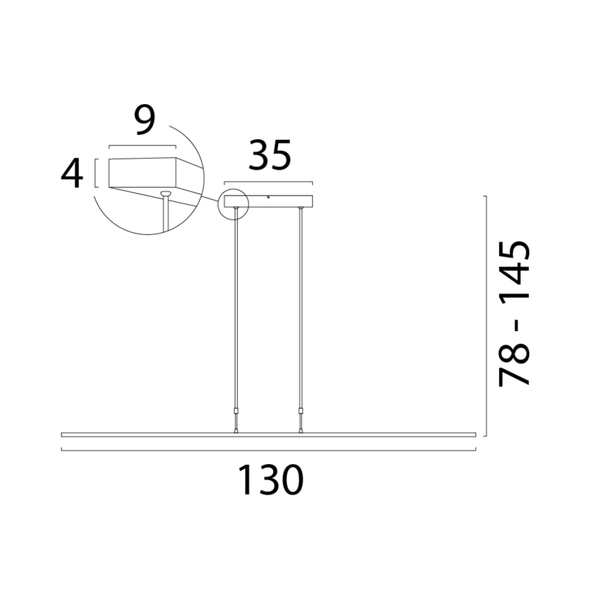 Real2 fém függőlámpa 130